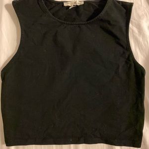 Express one eleven black sleeveless crop top